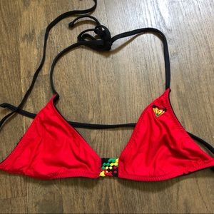 Roxy Rasta Reversible Bikini Swimsuit Top